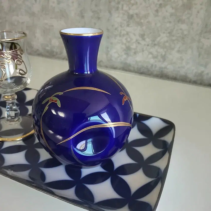 [BUNJANG] Japanese Kōransha Cobalt Blue Sake Bottle / 일본 향란사 코발트블루 술병1