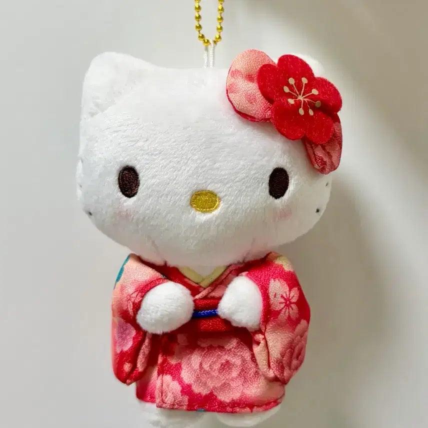 [BUNJANG] Hello Kitty Kimono Keychain Plush Doll / 정품)산리오 기모노 키티 키링 인형