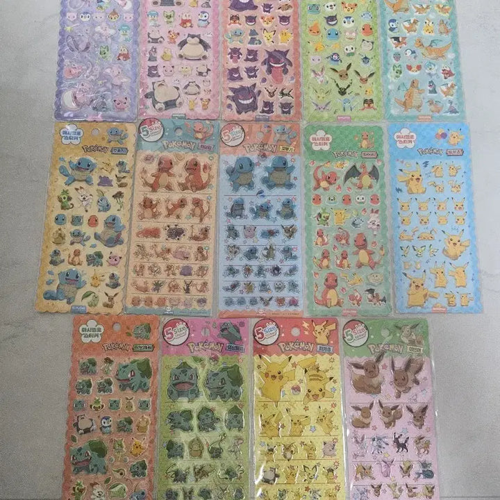 [BUNJANG] Pokemon Stickers Set (5 Stickers) / 포켓몬 스티커들 5개에 10,000원 입니다