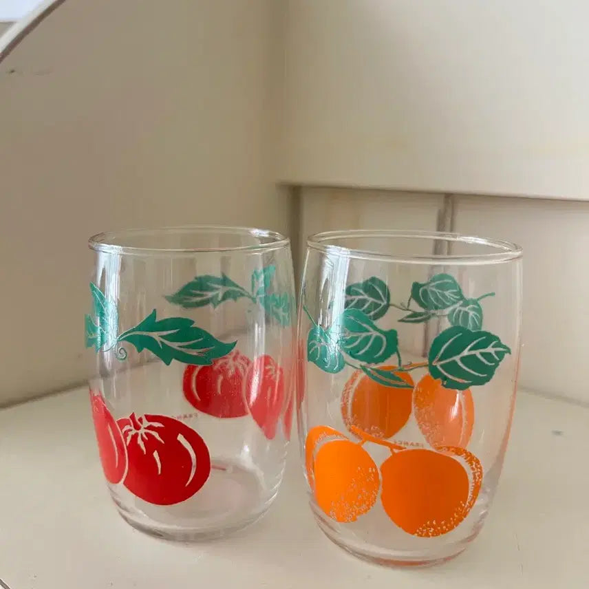 [BUNJANG] French Vintage Mini Glass Set (2 pcs) / 프랑스 빈티지 미니글라스잔 2p