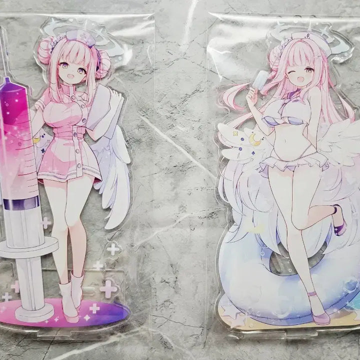 [BUNJANG] Blue Archive Mika Holiday Saunter Acrylic Stand and Wedding Ticket Glitter Bundle Set / 블루아카이브 미카 Holiday Saunter 아크릴, 웨딩 글리터 등