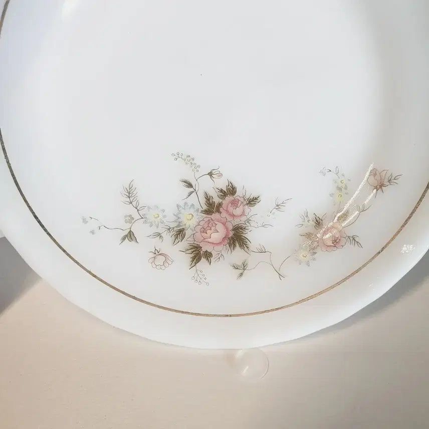 [BUNJANG] Antique Korean Milk Glass Small Plates (Set of 2) / [앤틱그릇]국산 밀크글라스 소접시 2PCS