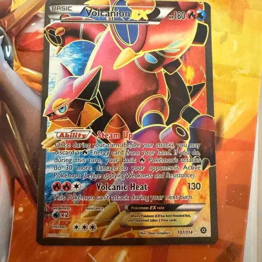[BUNJANG] Pokemon Volcanion ex SR North American Version Trading Card / 포켓몬 카드 볼케니온 ex sr 북미판 판매