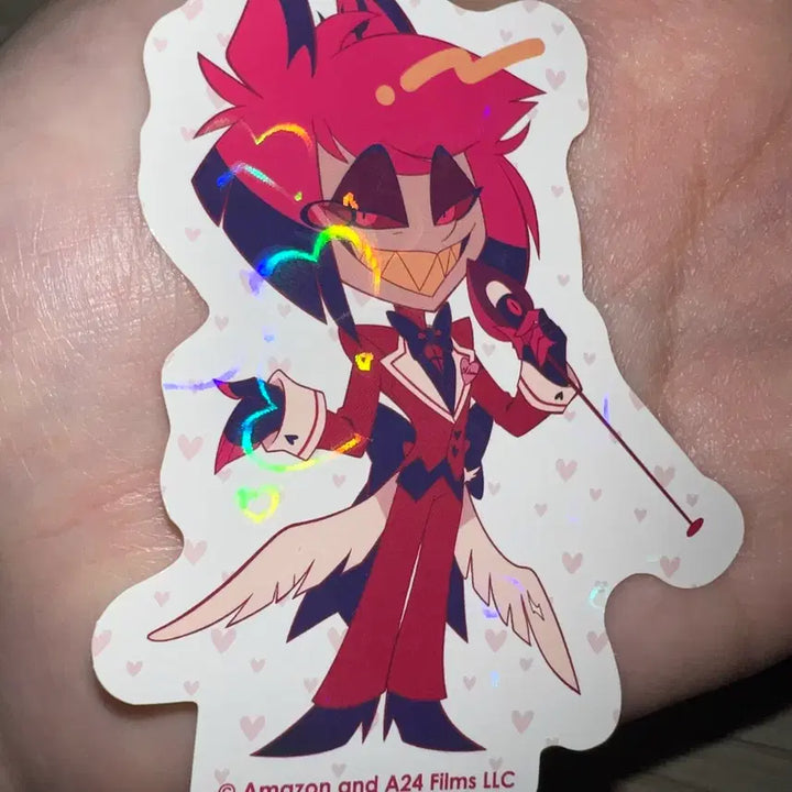 [BUNJANG] Hazbin Hotel Alastor Animate Collaboration Cafe Hologram Sticker / 해즈빈 호텔 알래스터 애니메이트 콜라보 카페 홀로그램 스티커