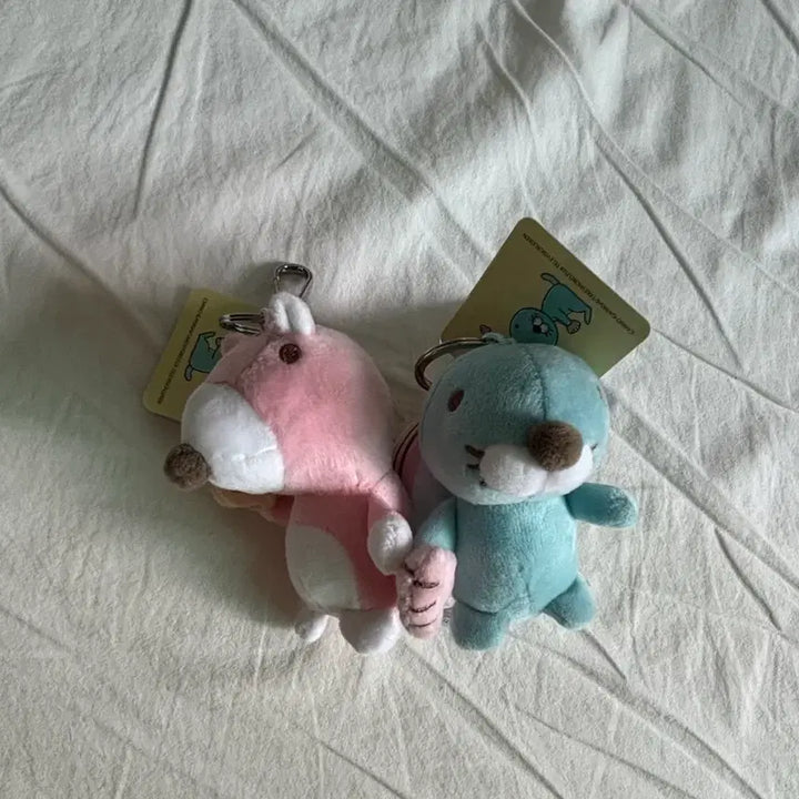 [BUNJANG] Bonobono Porori Doll Keyring Bundle Set / 새상품 일괄 가격 보노보노 포로리 인형 키링