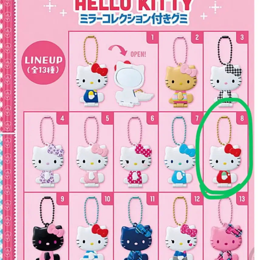 [BUNJANG] Bandai Hello Kitty Slide Mirror Gacha 