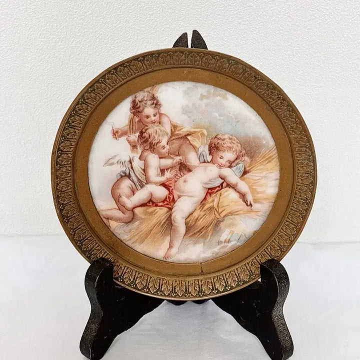 [BUNJANG] French Antique Baby Angel Mini Frame / 프렌치 앤틱 아기천사 미니액자