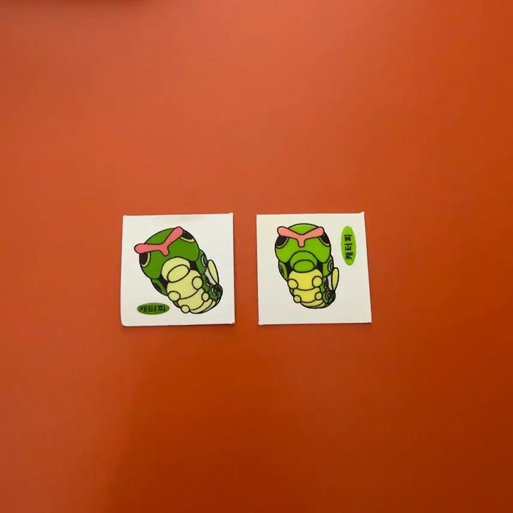 [BUNJANG] Vintage Pokemon Sticker Seal - Caterpie Rare / 구버전 포켓몬 띠부씰 진한 캐터피 레어씰