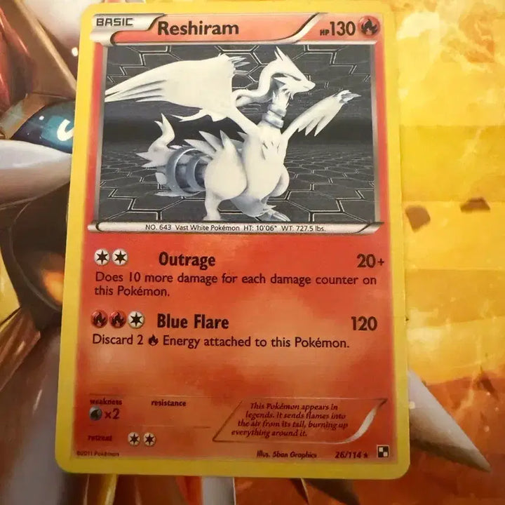 [BUNJANG] Reshiram BW Holo Card (2011) / 레시라무 2011년 bw 홀로 카드