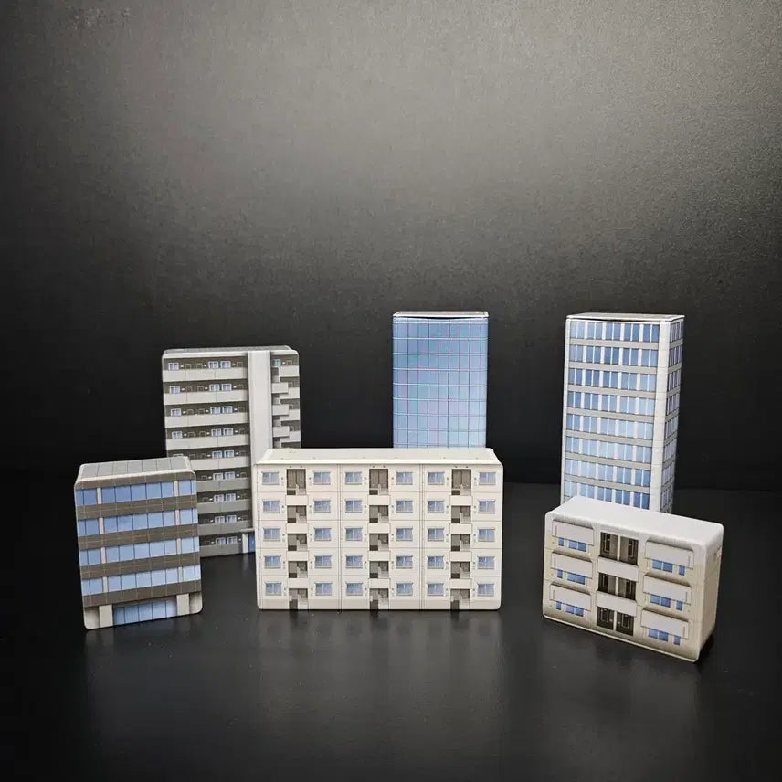[BUNJANG] Diorama 1/300 Scale Building Tin Case Props Bundle (1 Dent) / [디오라마] 1/300 건물 틴케이스 소품 일괄 (한개 찌그러짐 가격반영