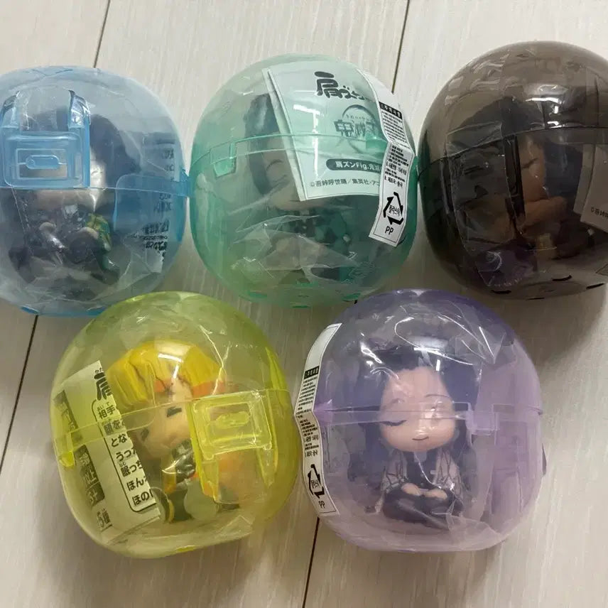 [BUNJANG] Demon Slayer Kimetsu no Yaiba Shoulder Perching Napping Mascot Vol. 5 Set / 귀멸의칼날 어깨쿵 꾸벅 마스코트 5탄 5종 일괄 원가양도 기유포함