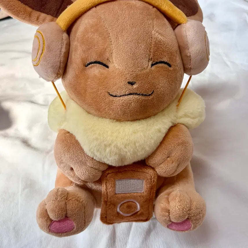 [BUNJANG] Pokemon Eevee Headset Plush 25cm Medium Size / 포켓몬 이브이 헤드셋 25cm 중형 인형 판매