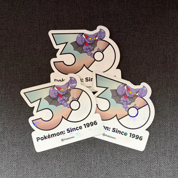 [BUNJANG] Pokemon 30th Anniversary Glailon Logo Stickers (Set of 3) / 한국한정] 포켓몬 30주년 로고 스티커 글라이온 3매