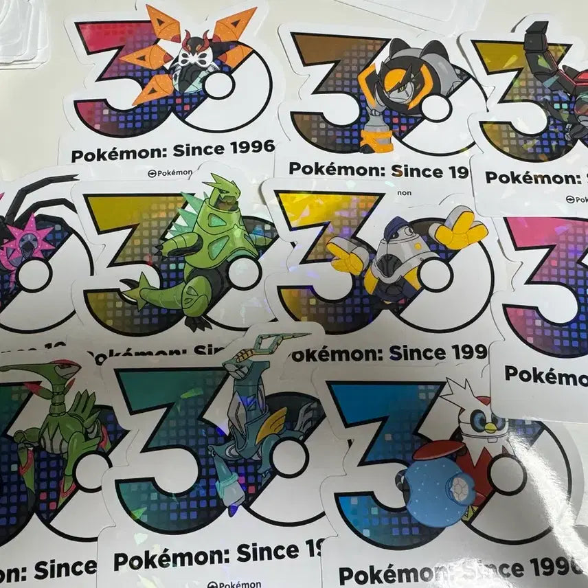 [BUNJANG] Pokemon 30th Anniversary Logo Sticker Paradox Iron 10 Types / 포켓몬 30주년 로고스티커 패러독스 무쇠 10종