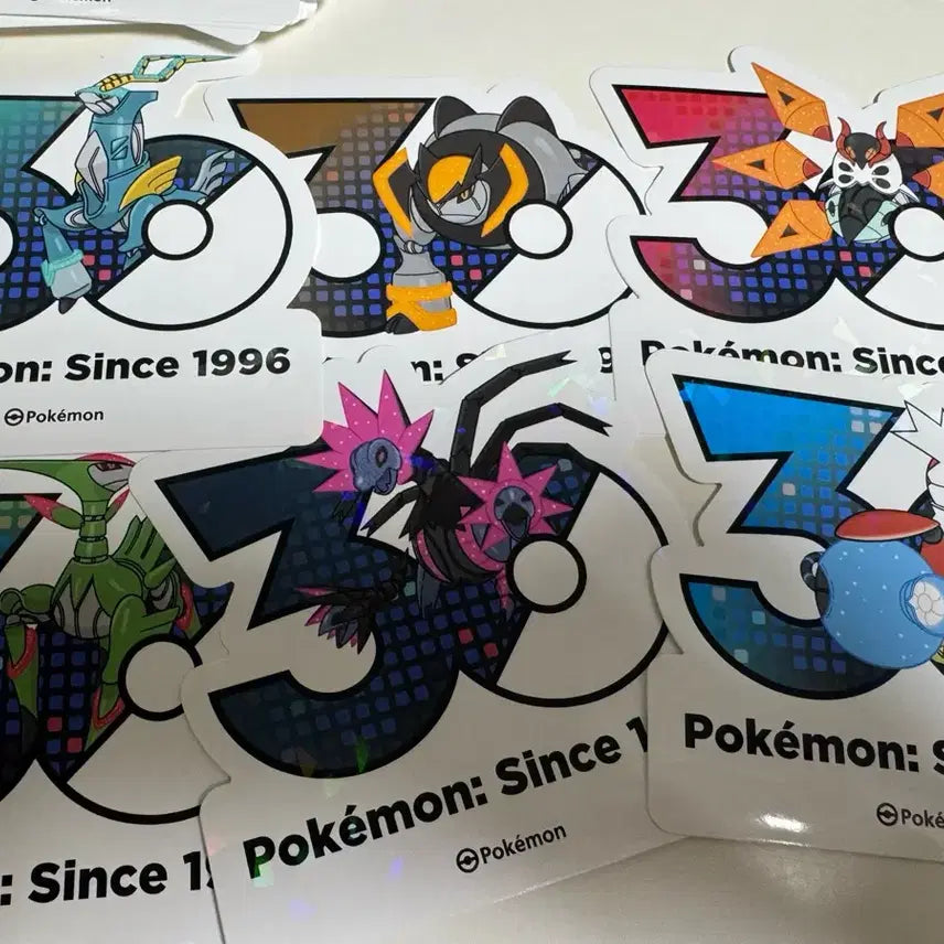 [BUNJANG] Pokemon 30th Anniversary Logo Stickers Paradox Iron 6 Types / 포켓몬 30주년 로고스티커 패러독스 무쇠 6종