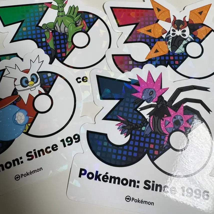 [BUNJANG] Pokemon 30th Anniversary Logo Sticker Paradox Iron 4 Types / 포켓몬 30주년 로고스티커 패러독스 무쇠 4종