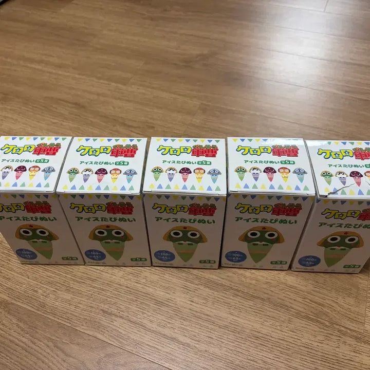 [BUNJANG] Keroro Sergeant Keroro Ice Tapinyui Plush Mascot Set (5 Types) / 케로로 아이스 타피누이 봉제인형 마스코트 5종 세트 양도