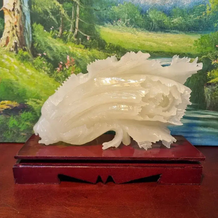 [BUNJANG] Jade Cabbage Sculpture / 백옥 배추 조각품