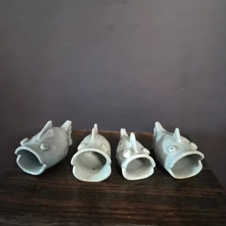 [BUNJANG] Set of 4 Ceramic Fish Figurines / 도자기 작품(2023-400)