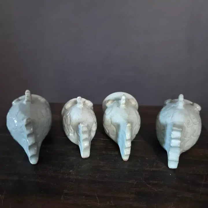[BUNJANG] Set of 4 Ceramic Fish Figurines / 도자기 작품(2023-400)