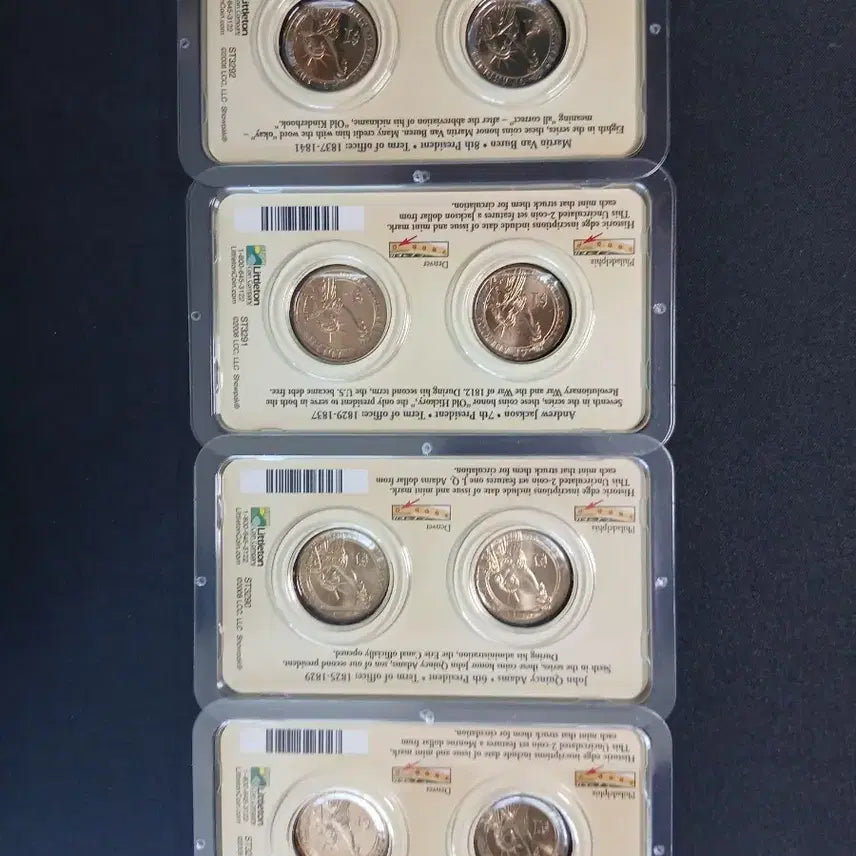 [BUNJANG] 2008 US Presidential Inaugural Medals - James Madison, John Quincy Adams, Andrew Jackson, Martin Van Buren Set / 2008년 미국 대통령 기념주화 2종4 (제임스 먼로, 존 퀸시 애덤스,