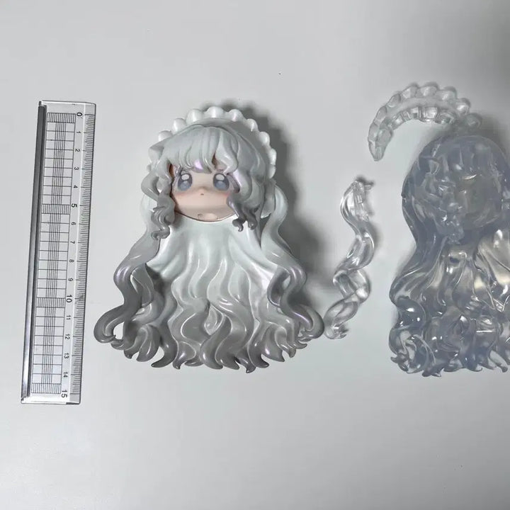 [BUNJANG] Blind Doll BJD Secret Head + Clear Hair Set / 블라인드 인형 BJD 시크릿 헤드+클리어 헤어 세트