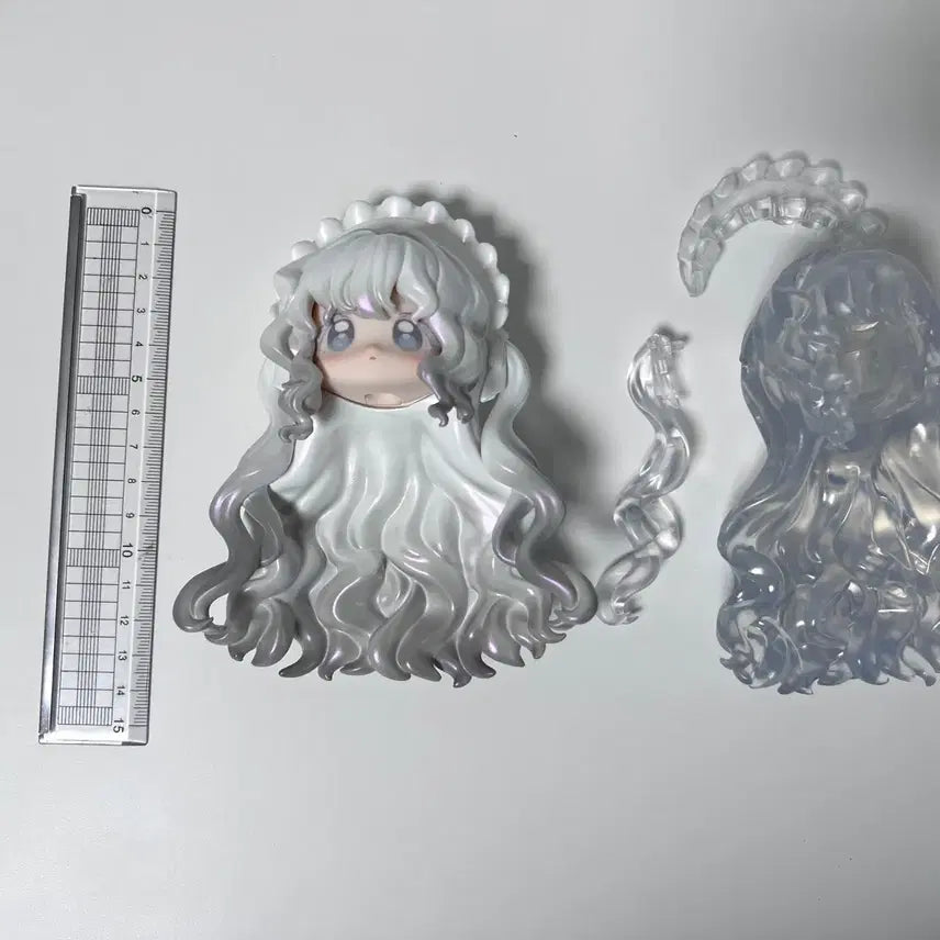 [BUNJANG] Blind Doll BJD Secret Head + Clear Hair Set / 블라인드 인형 BJD 시크릿 1/12 헤드+클리어 헤어 세트