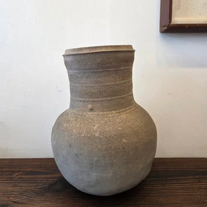 [BUNJANG] Unified Silla Period Inhwa-mun Long-Necked Ewer / 골동품 통일신라시대 토기 장경호