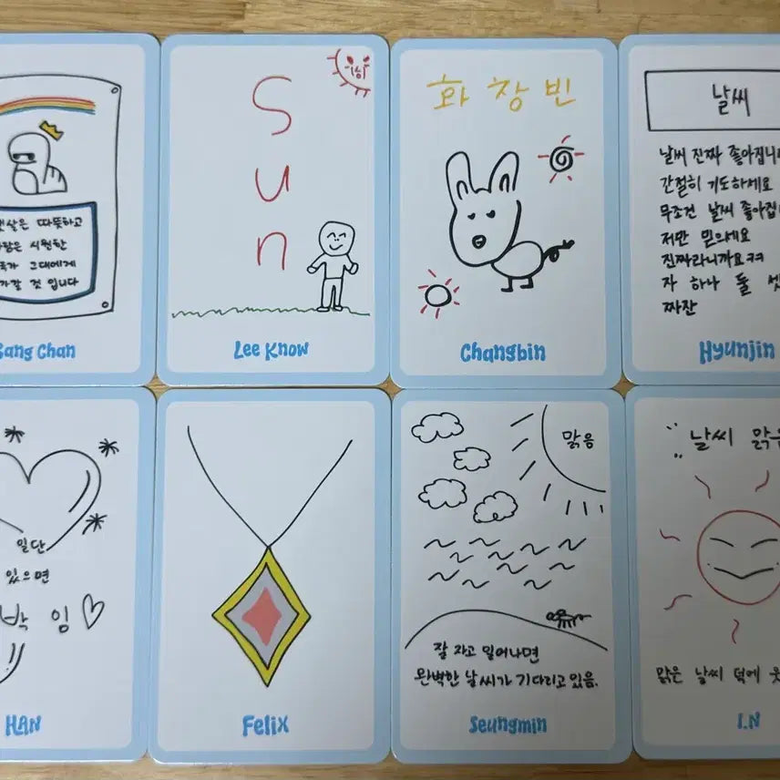 [BUNJANG] Stray Kids STAY 5th Generation Weather Fairy Charm Photocard / 스트레이키즈 스키즈 팬클럽 스테이 5기 날씨요정 부적 포카
