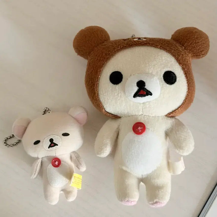 [BUNJANG] San-X Korilakkuma Sweet Potato Hat Keyring (Classic Doll) / 산엑스 챠이로이코구마 탈 쓴 코리락쿠마 고전 인형 키링