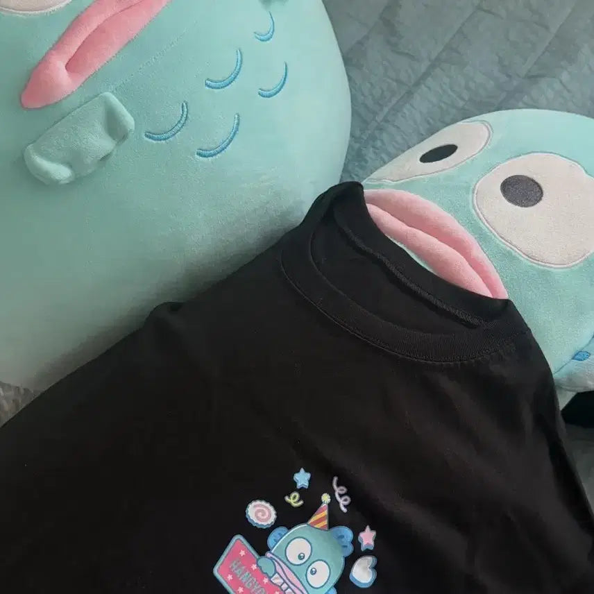 [BUNJANG] Hangyodon Birthday T-Shirt Black XL / 한교동 생일파티 반팔 블랙 XL