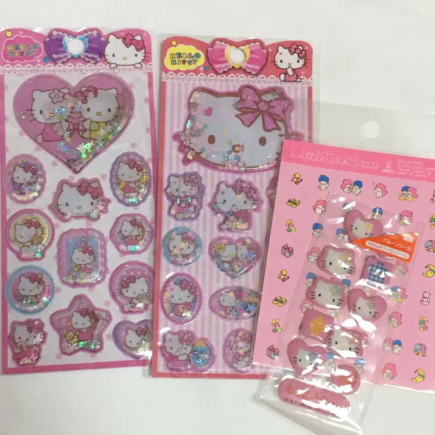 [BUNJANG] Hello Kitty &amp; KikiLala Sticker Bundle Set / [일괄판매] 고전키티 헬로키티 스티커 키키라라스티커