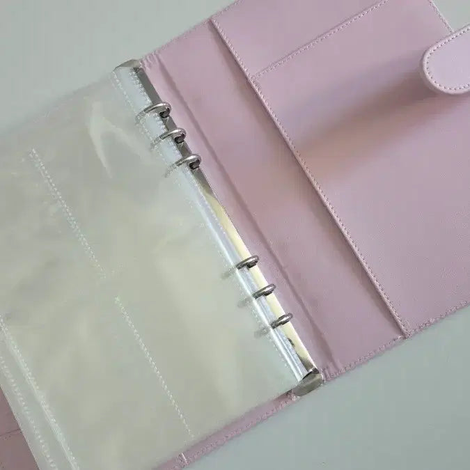 [BUNJANG] Macaron Binder Pink with 10 Inner Sleeves and 4 Large Pages / 마카롱바인더 핑크 속지10장.대지 4장포함 급처