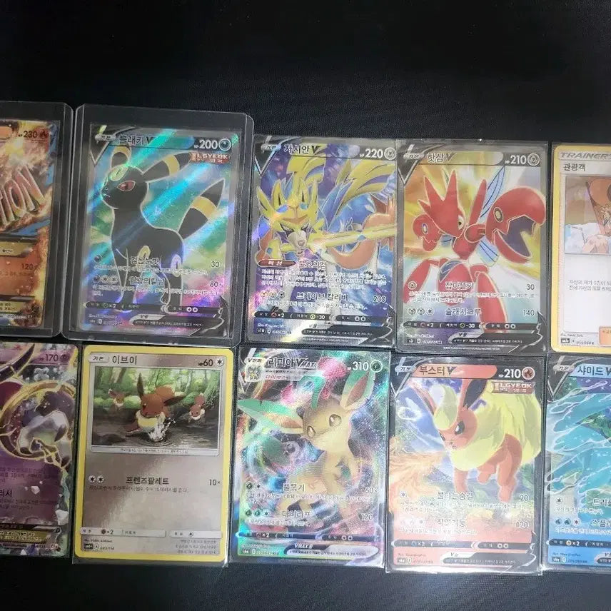[BUNJANG] Pokemon Cards Bundle Set / 포켓몬카드(m폭타,블래키,자시안,핫삼,관광객,후파,이브이등등)