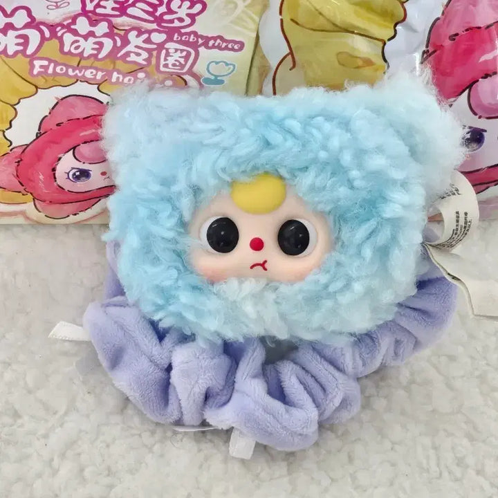 [BUNJANG] Baby Three Flower Scrunchie Hair Tie / 미사용) 베이비쓰리 머리끈 헤어곱창