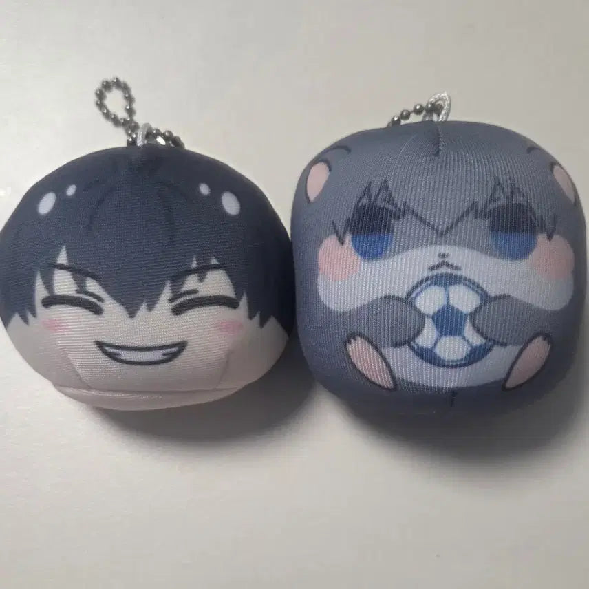 [BUNJANG] Blue Lock Isagi Yoichi Manju 2 Types Bundle Mascot Plush / 블루록 이사기 요이치 만쥬 2종 일괄 햄 마스코트 인형