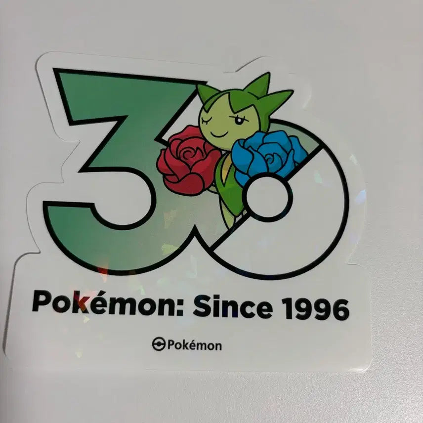[BUNJANG] Pokemon 30th Anniversary Roselia Logo Sticker / 포켓몬스터 30주년 로고 스티커 로젤리아