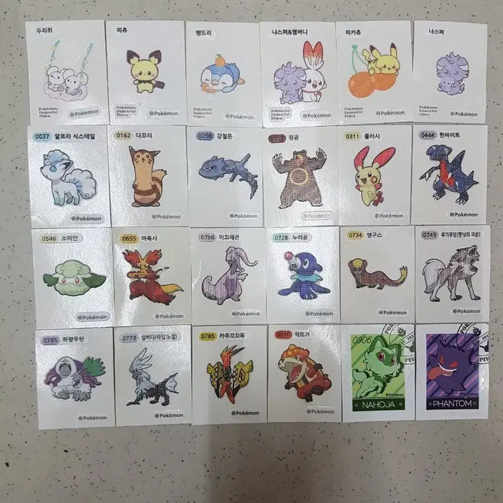 [BUNJANG] Pokemon Sticker Collection 24-Piece Bundle Set / 일괄)포켓몬띠부실 24종세트