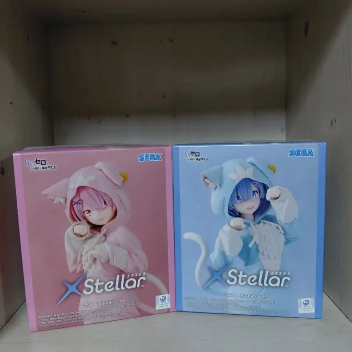 [BUNJANG] Sega Re:Zero Rem/Ram Cat Pajamas Ver. Figure / 세가 Re: 제로부터 시작하는 이세계 생활 렘/람 피규어(반택가능)