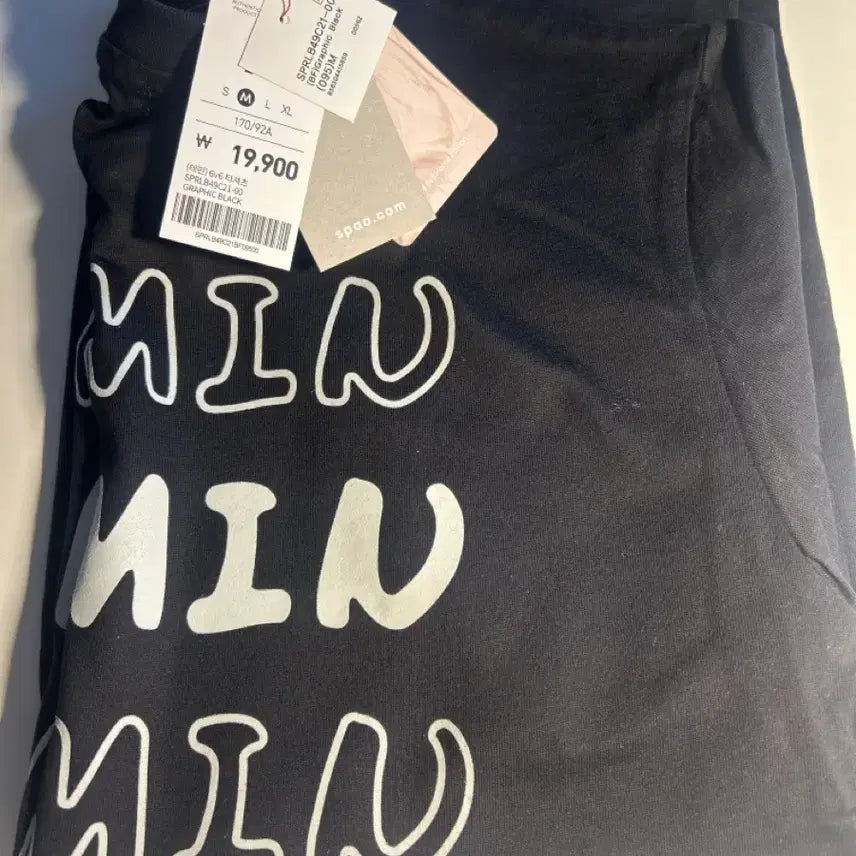 [BUNJANG] SHINee Taemin SPAO Black T-Shirt Medium / 샤이니 태민 스파오 블랙 티셔츠 미듐