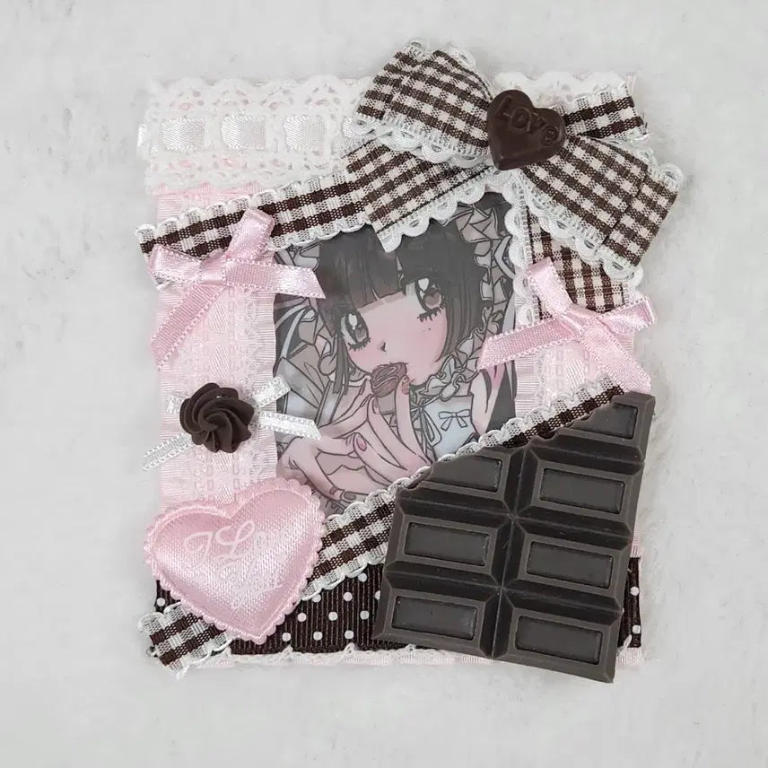 [BUNJANG] Choco Patissier Lace Top Loader Holder / 초코 파티쉐 레이스탑꾸 포카홀더 탑로더 데코덴탑꾸