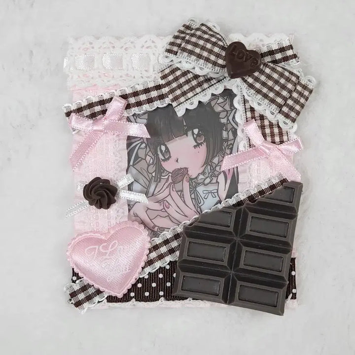 [BUNJANG] Choco Patissier Lace Top Loader Holder / 초코 파티쉐 레이스탑꾸 포카홀더 탑로더 데코덴탑꾸