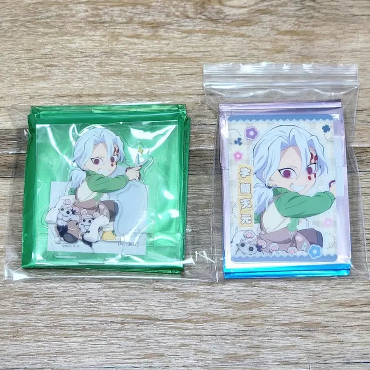 [BUNJANG] Demon Slayer Tengen Uzui Handmade Club Acrylic Standee &amp; Patchwork Style Cheki Figure Set / 귀멸의 칼날 우즈이 핸드메이드 클럽 아크릴+패치워크풍 체키 피규어