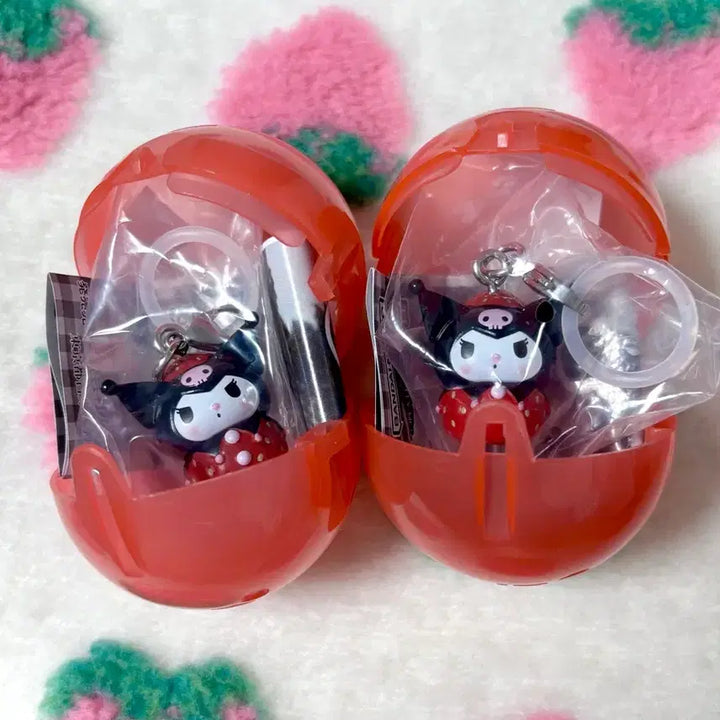 [BUNJANG] Sanrio Strawberry Marker Gacha Keyring Kuromi / 산리오 딸기 메지루시 가챠 키링 쿠로미 양도