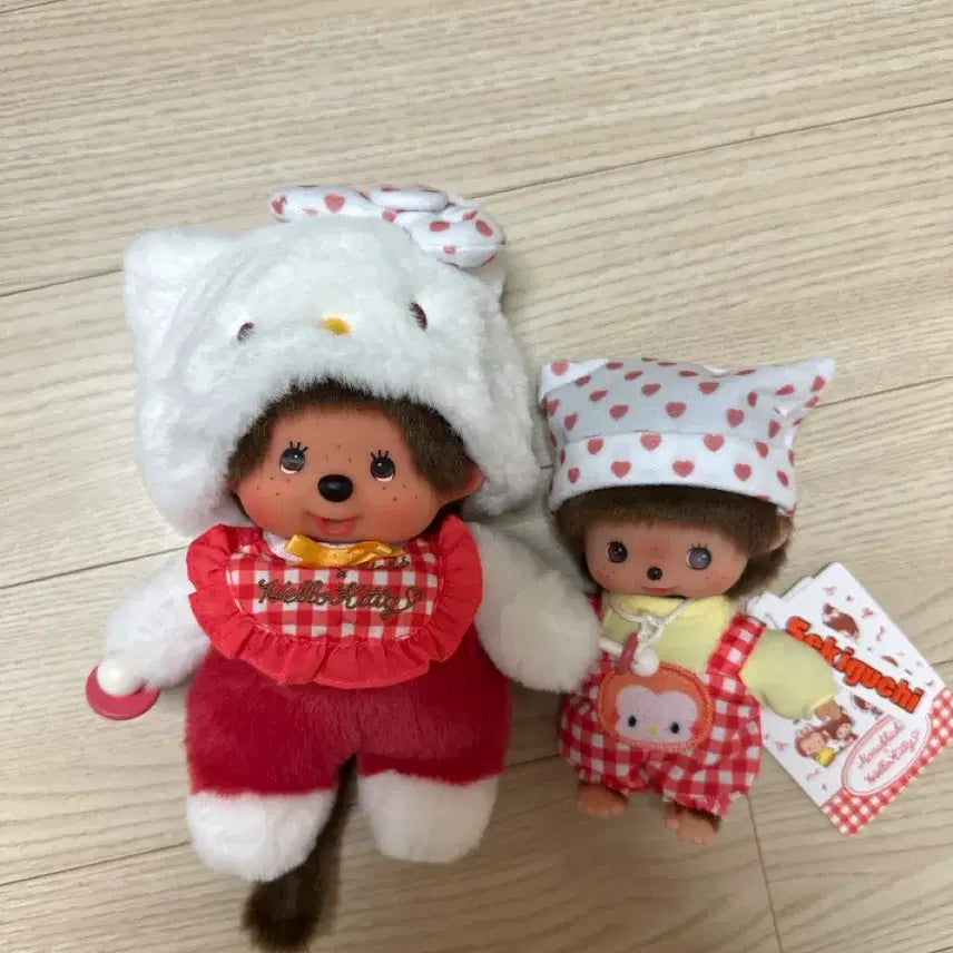 [BUNJANG] Hello Kitty Monchhichi Baby Monchhichi Bundle Set Dolls / 헬로키티 몬치치 베비치치 일괄
