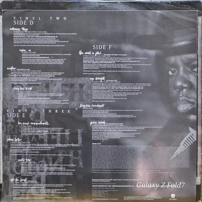 [BUNJANG] The Notorious B.I.G. Life After Death LP 3LP / BA-555.  노토리어스 비아이지 Life After Death LP