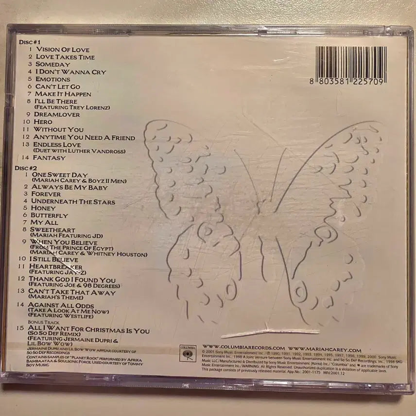 [BUNJANG] Mariah Carey HITS CD / 머라이어 캐리 HITS CD Mariah Carey 머라이어캐리