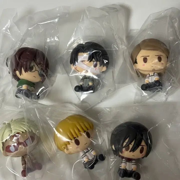 [BUNJANG] Attack on Titan Ichiban Kuji Chokonoko 6 Types (Sealed) / (미개봉)진격의거인 제일복권 초코노코 6종
