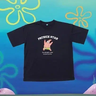 [BUNJANG] Danccomma SpongeBob Patrick Star Short Sleeve T-Shirt / 댄꼼마,스폰지밥 뚱이 반팔(새상품)
