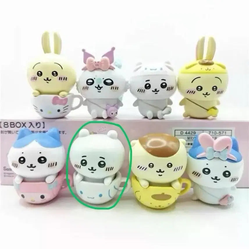 [BUNJANG] Sanrio "Monjakwi" Collaboration Secret Mascot Teacup Figure / 산리오 먼작귀 콜라보 시크릿 마스코트 티컵 피규어